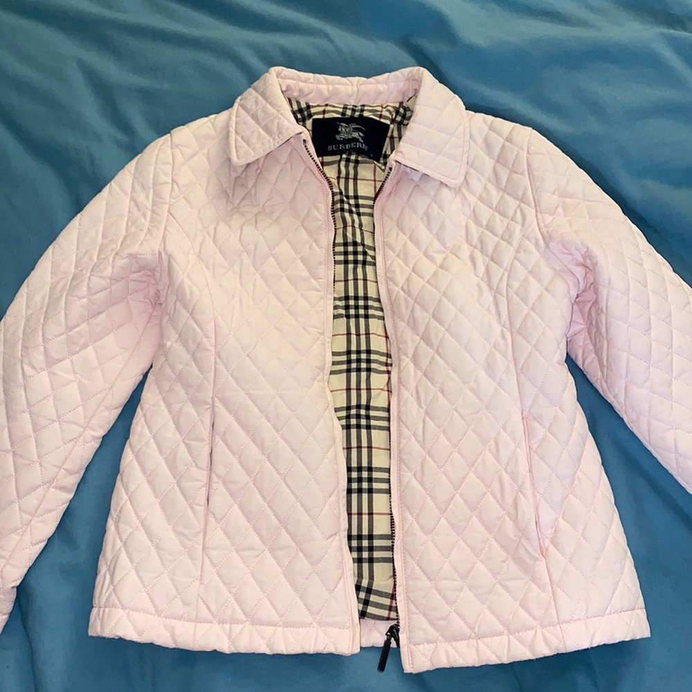 Size 8 kids pink Burberry jacket